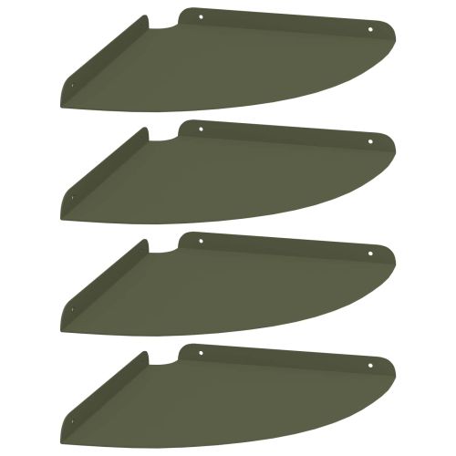 Плаващ рафт с рафт 4 pcs Маслиненозелен 30 x 30 x 2 см