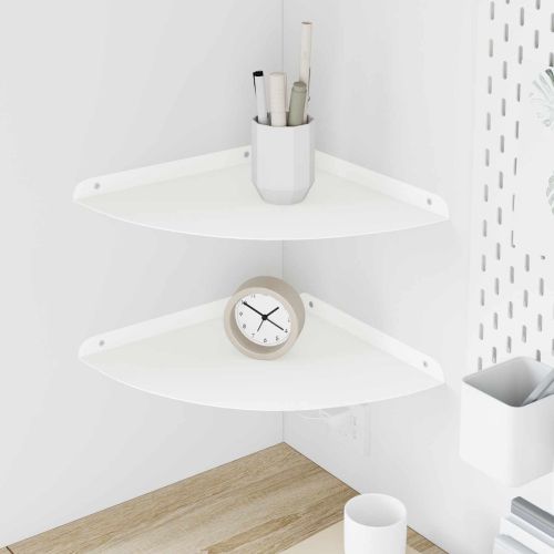 Плаващ рафт с рафт със съхранение 2 pcs Бял 30 x 30 x 2 см