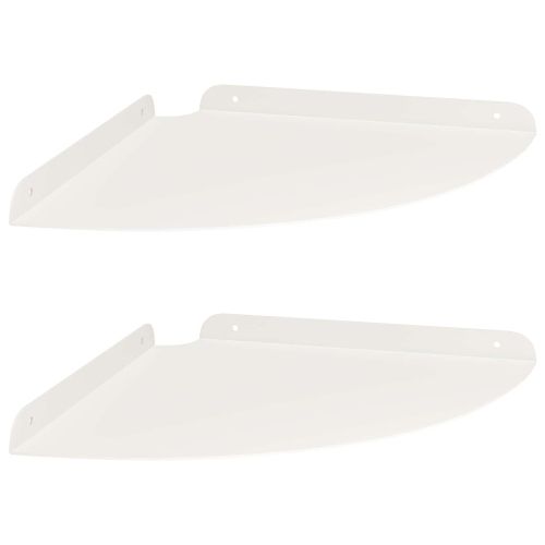 Плаващ рафт с рафт със съхранение 2 pcs Бял 30 x 30 x 2 см