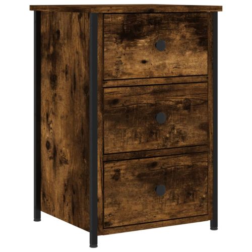 Нощни шкафчета 2 бр опушен дъб 40x36x60 см инженерно дърво