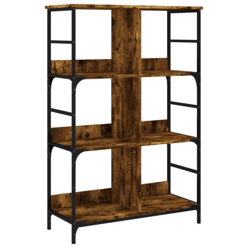 Етажерка за книги опушен дъб 78,5x33x117,5 см инженерно дърво