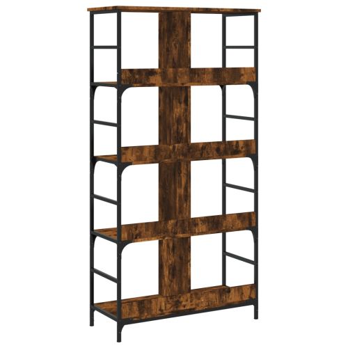 Етажерка за книги опушен дъб 78,5x33x153 см инженерно дърво