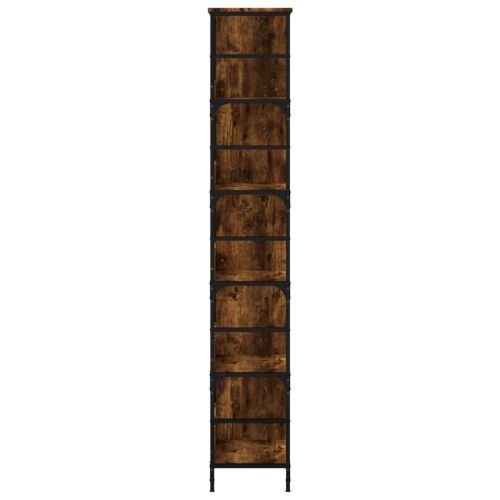 Етажерка за книги опушен дъб 78,5x33x188,5 см инженерно дърво