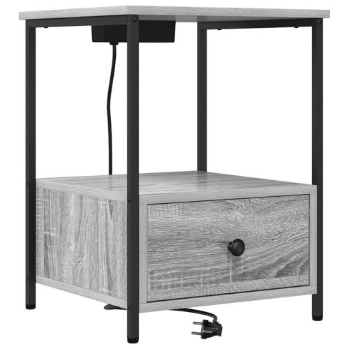 Нощен шкаф Сив Сонома 42 x 41 x 56 см Инженерно дърво