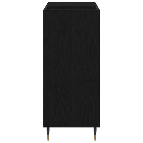 Шкаф за грамофонни плочи с рафт Черния дъб 85 x 38 x 89 см