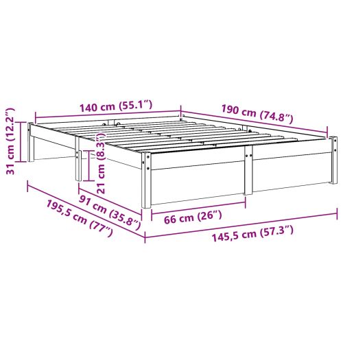 Рамка за легло Солидна бор