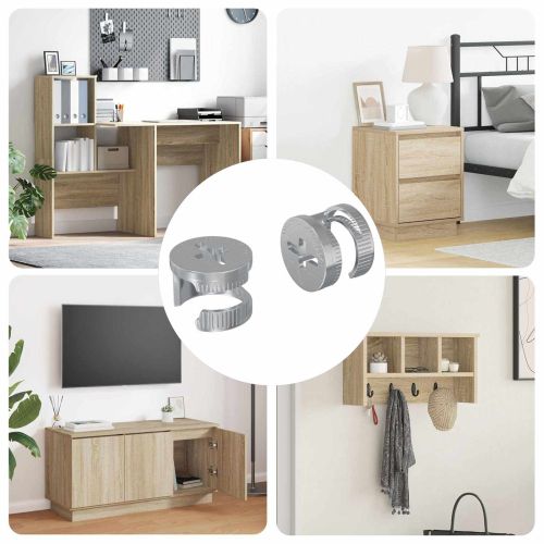 Гайки с кам лока 2 pcs Сребрист 12 x 10 мм Метал