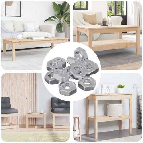 Шестоъгълна гайка 12 pcs Сребрист m8 Метал