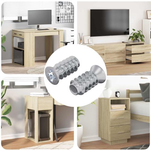 Винт 2 pcs Сребрист M6 x 12 мм Желязо