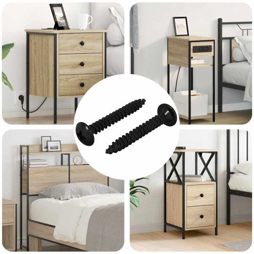 Нокът за пробиване 2 pcs Черно M4 x 28 мм Стомана