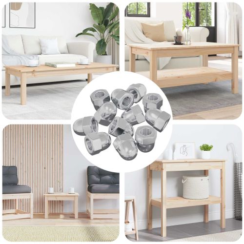 Гайка 12 pcs Сребрист M6 x 10 мм Желязо