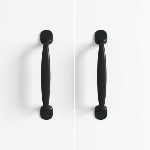 Дръжка за мебели 2 pcs Черно 130 x 19,4 x 22,3 мм Алуминий