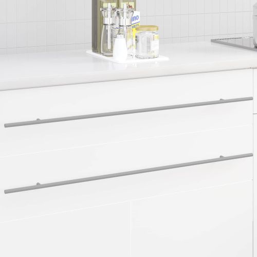 Дръжка за шкаф 12 pcs Сребрист 900 мм Неръждаема стомана