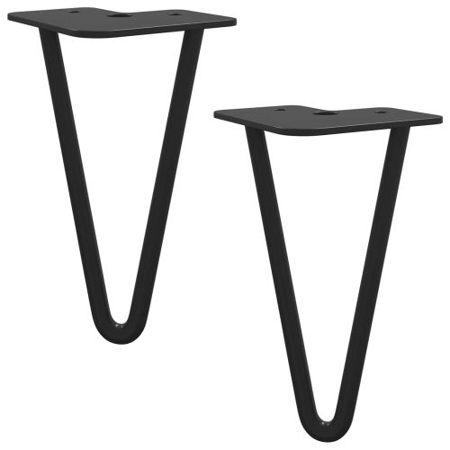 Мебелен крак 2 pcs Черно 54.1 x 54.1 x 100 мм Желязо