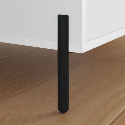 Крака за мебели 12 pcs Черно 66 x 36 x 160 мм Желязо