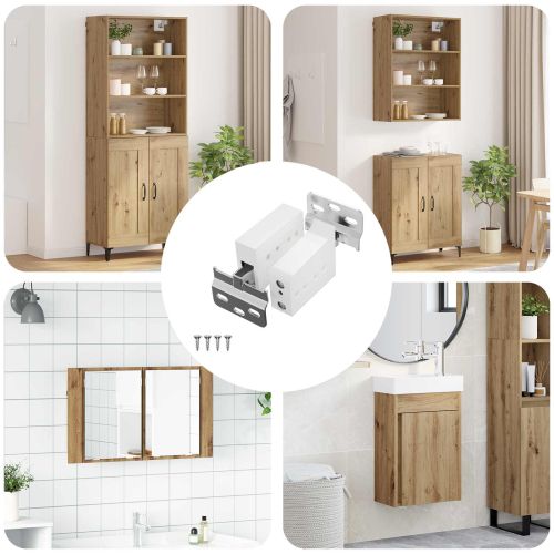 Подвесна скоба за шкаф 261 pcs Бяло 70 x 48 x 19 мм