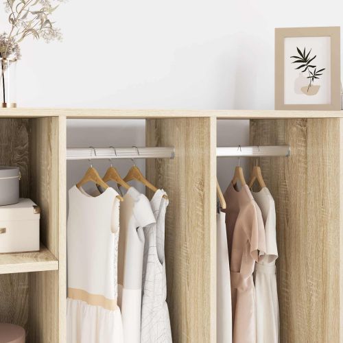 Тръба за дрешник 12 pcs Сребрист 371,5 x 15 x 29 мм