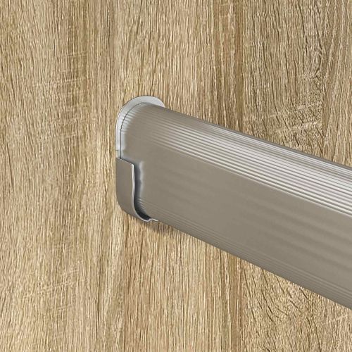 Тръба за дрешник 2 pcs Сребрист 372 x 15 x 29 мм