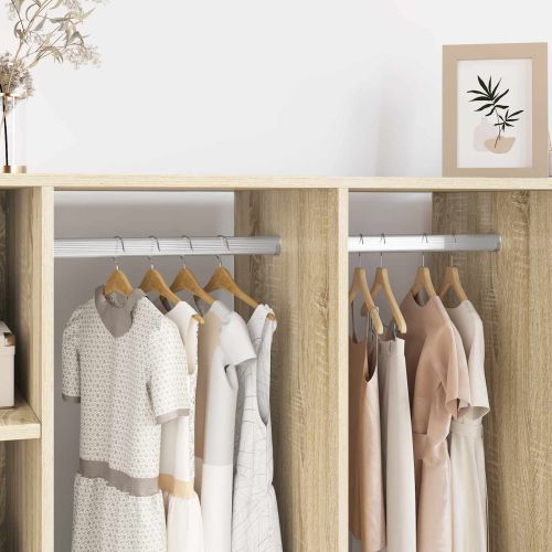 Тръба за дрешник 12 pcs Сребрист 464 x 15 x 29 мм