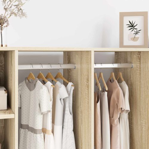 Тръба за дрешник 12 pcs Сребрист 472 x 15 x 29 мм