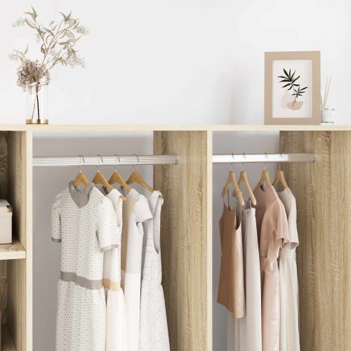 Тръба за дрешник 12 pcs Сребрист 664 x 15 x 29 мм