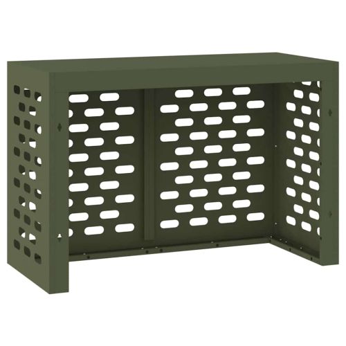 Покритие за климатик Маслиненозелено 90 x 40 x 60 см Стомана