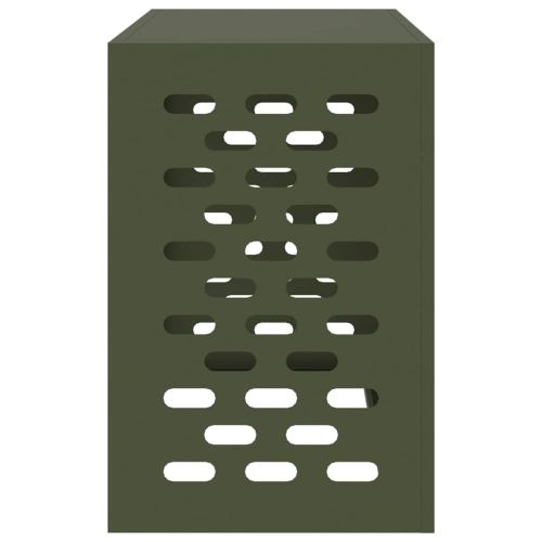 Покритие за климатик Маслиненозелено 90 x 40 x 60 см Стомана