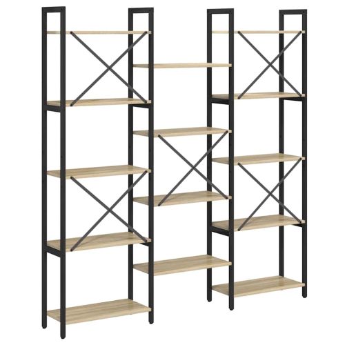 Рафт за книги Сонома дъб 156 x 25 x 167 см Инженерно дърво