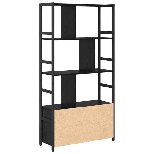 Рафт за книги 80 x 30 x 155,5 см Инженерна дървесина Черния дъб