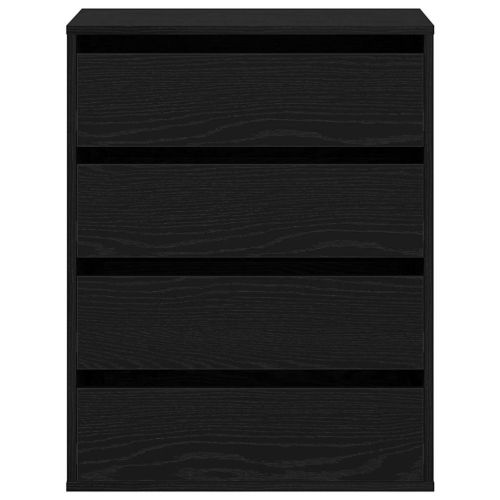 Чекмеджетен шкаф Черно 60 x 41 x 76 см Инженерно дърво