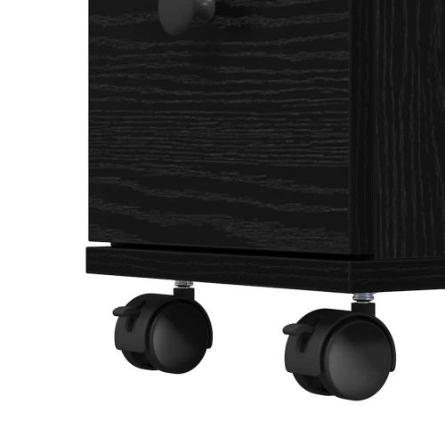 Комплект мебели за баня с колело Черния дъб 33 x 23 x 65 см