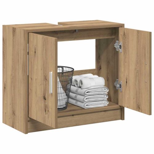 Шкаф за баня със съхранение Дъб 63 x 29 x 55 cm Инженерно дърво