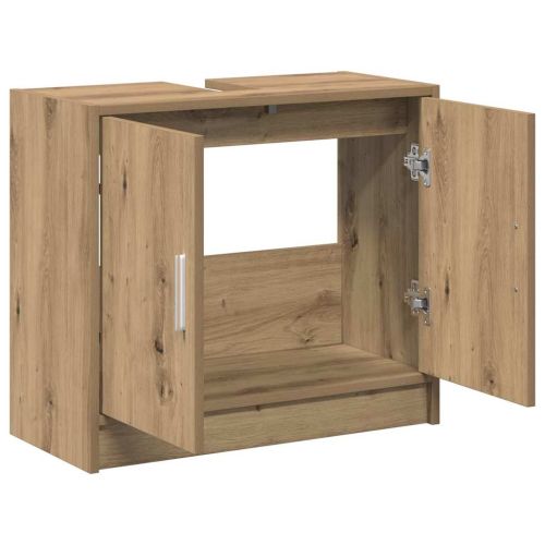 Шкаф за баня със съхранение Дъб 63 x 29 x 55 cm Инженерно дърво