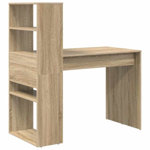 Бюро с рафт Сонома дъб 113 x 54 x 120 см Инженерно дърво