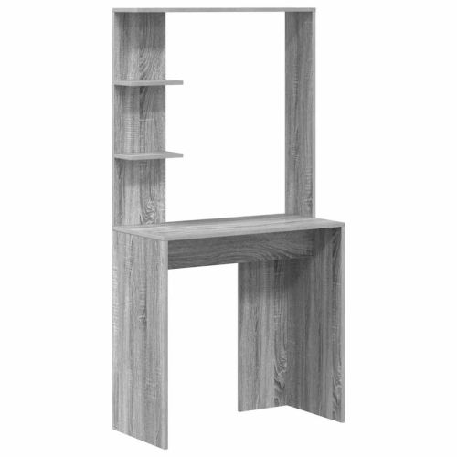 Бюро с рафт Сив Сонома 78,5 x 37 x 154,5 см Инженерно дърво