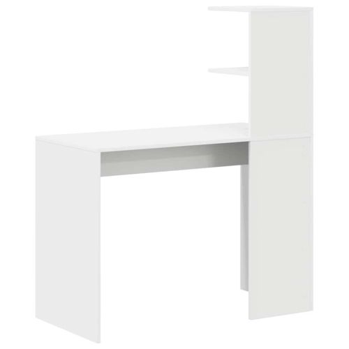 Бюро с рафт Бяло 102 x 50 x 124 см Инженерно дърво