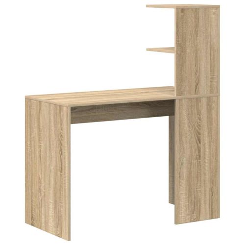 Бюро с рафт дъб сонома 102 x 50 x 124 см Инженерно дърво