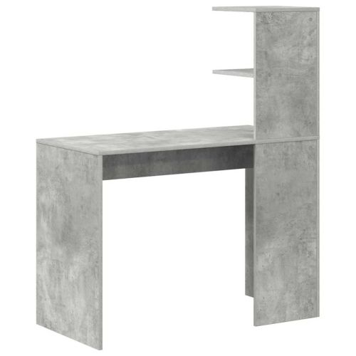 Бюро Циментено сиво 102 x 50 x 124 см Инженерна дървесина
