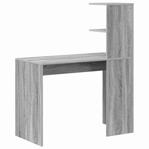 Бюро с рафт Сив Сонома 102 x 50 x 124 см Инженерно дърво