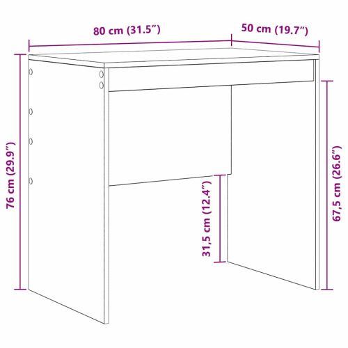 Бюро Бяло 80 x 50 x 76 см