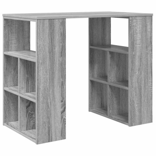 Бюро с рафт Сив Сонома 90 x 50 x 75 см Инженерно дърво