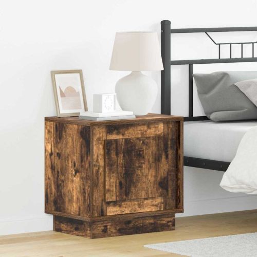 Нощен шкаф 2 pcs Димян дъб 44 x 34,5 x 45 см Инженерно дърво