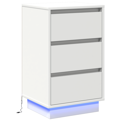 Нощен шкаф с чекмедже Бяло 39 x 34,5 x 65 см Инженерно дърво