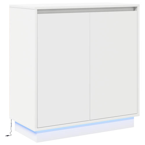 LED конзолна маса за Бяло 71 x 34,5 x 75 см Инженерно дърво