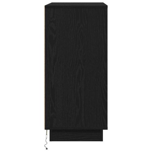 LED конзолна маса Черен дъб 71 x 34,5 x 75 см