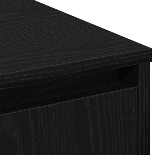 LED конзолна маса Черен дъб 71 x 34,5 x 75 см