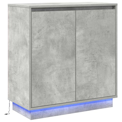 LED конзолна маса Бетонно сиво 71 x 34,5 x 75 см