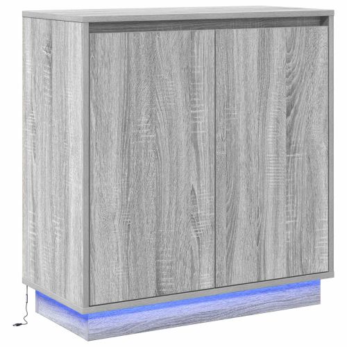 LED конзолна маса Сива сонома 71 x 34,5 x 75 см Инженерно дърво