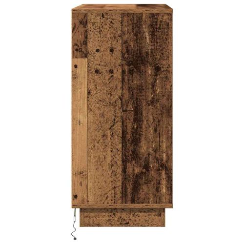 LED конзолна маса Старо дърво 71 x 34,5 x 75 см