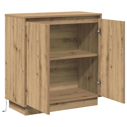 LED конзолна маса Дъб артизан 71 x 34,5 x 75 см